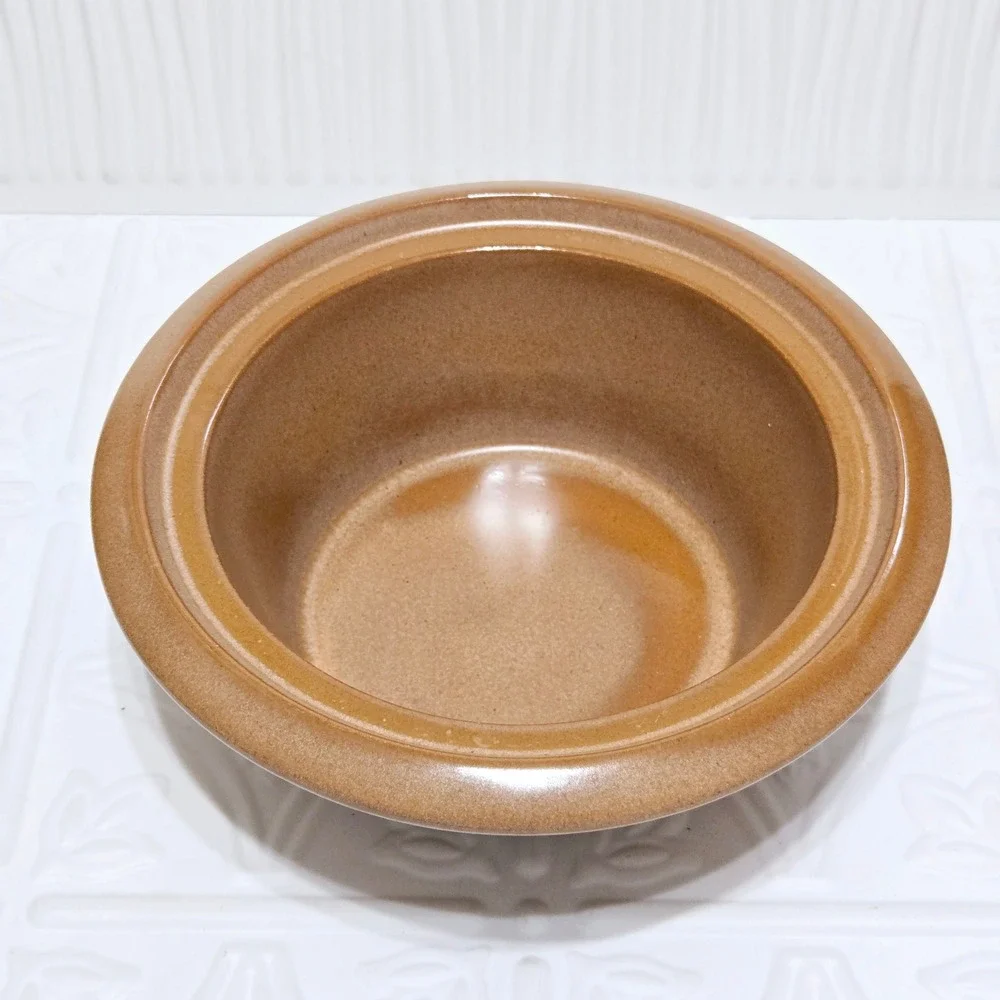 Frankoma Pottery Covered Casserole Dish BRown‎ Tan 6VS